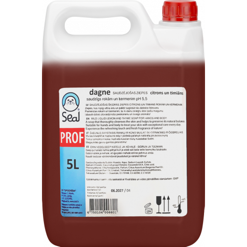 DAGNE šķidrās ziepes CITRONS UN TIMIĀNS,5l
