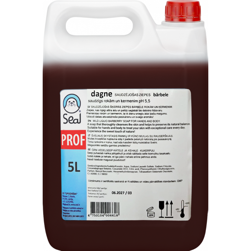 DAGNE šķidrās ziepes BĀRBELE, 5l