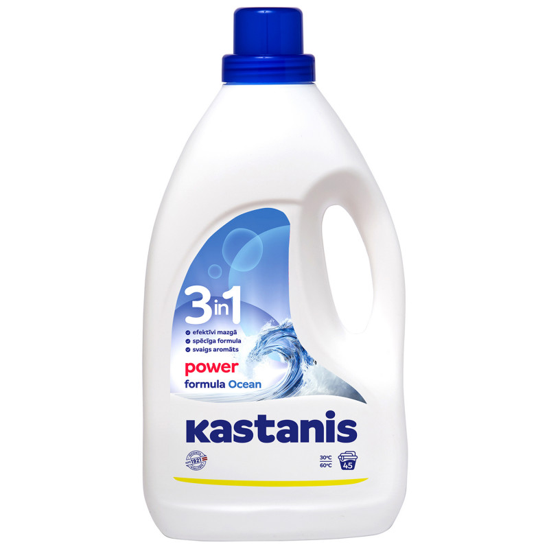 KASTANIS 3in1 Power formula Ocean veļas mazgāšanas līdzeklis, 1800ml