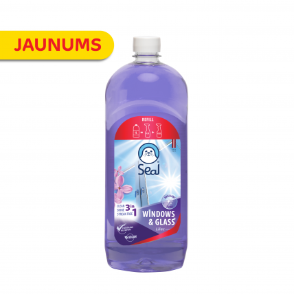 SEAL tīrīšanas līdzeklis stiklam ar ceriņu aromātu, 1000ml