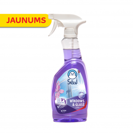 SEAL tīrīšanas līdzeklis stiklam ar ceriņu aromātu, 500ml