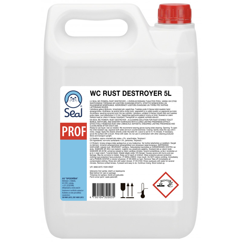 SEAL PROF WC RUST DESTROYER tualetes tīrīšanas līdzeklis, 5l